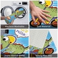 thumbnail image 4 of Bingfone Funny Dinosaurs Pursue A Meat Door Mat 16"X24" Front Entrance Non-Slip Low Profile Washable For Entryway, 4 of 9
