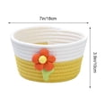 thumbnail image 3 of Small Rope Woven Storage Basket for Home Office for Organizing Makeup Keys, Cute Decorative Bins for Desktop Use Yellow, 3 of 6