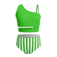 thumbnail image 4 of LRen Girls Swim Suits 8-10 Two Piece Ruffles Beachwear for Kids Girls Funny Summer Rash Guard Tankini Swimsuits Girl Beach Swimwear Swimming Bikini Set, 4 of 4