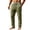 Army Green, variant on Men Leisure Chinos Solid Color Loose Fit Drawstring Elastic Waist Pants for Outdoor Activities All Seasons