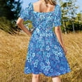 thumbnail image 3 of Falling blue-pink Sakura Cherry Blossom petals Sleeveless Dress dresses for womens 2024 cocktail dresses, 3 of 6
