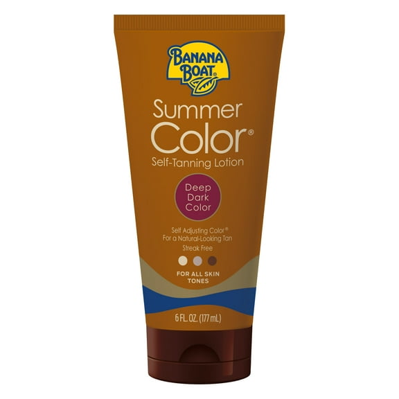 Banana Boat Summer Color Self Tanning Lotion, Dark Self Tanner Lotion, 6 fl oz