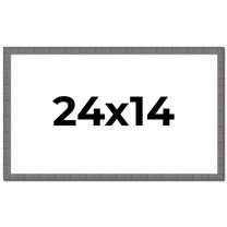 24x14 Frame Blue Kingsley Pewter Solid Wood Picture Frame Width 0.75 Inches |Interior Depth 0.5