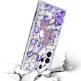 thumbnail image 5 of Compatible with Samsung Galaxy S24 Plus Bling Diamond Case Luxury Glitter Shiny Sparkly 3D Butterfly Flower Crystal Rhinestones Phone Case for Women Girly Slim Shockproof Phone Cover, Purple, 5 of 6