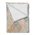 thumbnail image 2 of Abstract Soft Flannel Fleece Throw Blanket, Modern and Soft Toned Geometrical Tiles with Rhombus Forms Illustration, Cozy Plush for Indoor and Outdoor Use, 70" x 90", Multicolor, by Ambesonne, 2 of 5