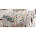 thumbnail image 1 of Ambesonne Cartoon Tablecloth Rectangular Table Cover, Kingfisher and Sparrows, 60"x84", Multicolor, 1 of 3
