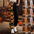 thumbnail image 4 of TOWED22 Halloween Baggy Sweatpants for Women Trendy Print Joggers Casual Loose Fall Drawstring Sweat Pants Fashion Clothes(Orange,L), 4 of 7