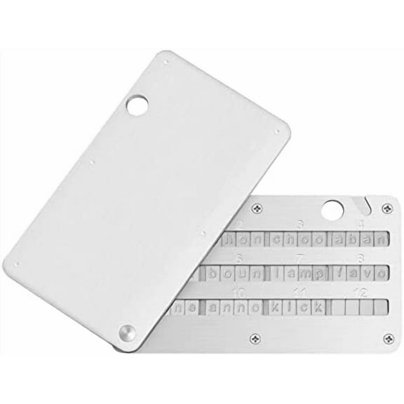 Crypto Steel Seed Storage, Bitcoin Wallet Cryptocurrency Seed Backup, Cold Hardware Wallet Seed Phrase, Supports up to 24 words$$Tools & Hardware Other