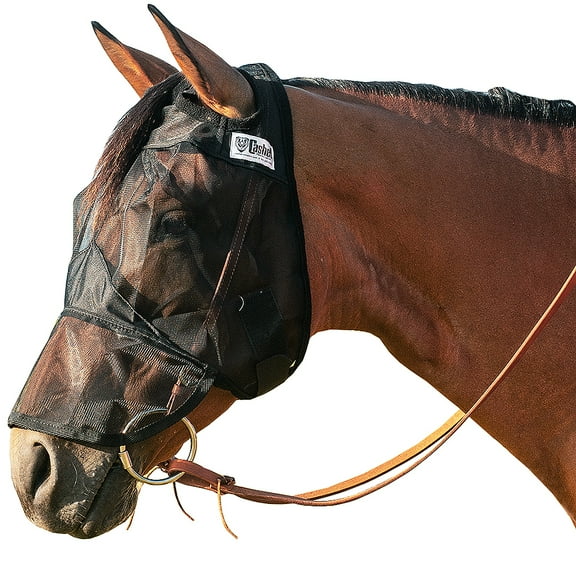 Cashel Horse Quiet Ride Fly Mask Long Nose Arab Small Black