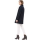 thumbnail image 4 of Gabardina de invierno con un solo pecho y cuello vuelto para mujer Azul M, 4 of 7