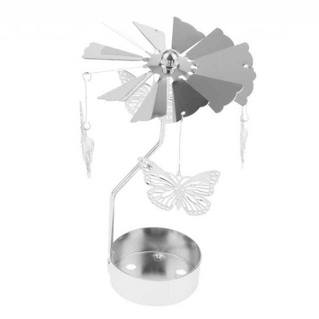 4.4 x 13cm Rotary Tea Light Stand Candle Holder Butterfly