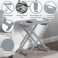 thumbnail image 3 of Convenience Concepts Designs2Go Folding Tray Table, Gray, 3 of 5