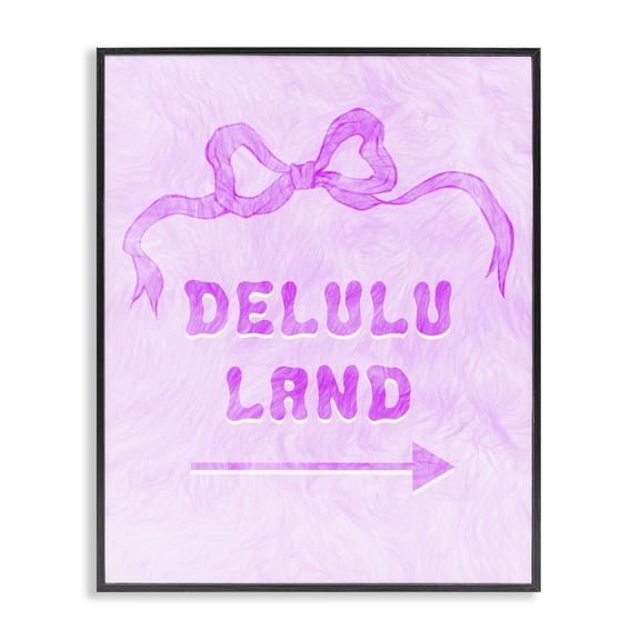 Stupell Industries Art Deco Delulu Land Feminine Ribbon Black Framed Giclee Art, 11 x 14, by Ziwei Li