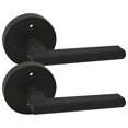 thumbnail image 1 of Nuk3y Thor Series Lever Door Handle Slim Round Modern Contemporary Lever Set (Dummys, Matte Black), 1 of 4