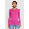 thumbnail image 2 of Womens Basic Long Sleeve Crew Neck T Shirt, 2 of 5