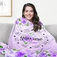 thumbnail image 3 of Christian Gifts for Women Blanket Religious Inspirational Gifts for Women Bible Verse Scripture Prayer Soft Flannel Throw Blanket 80"X60", 3 of 6