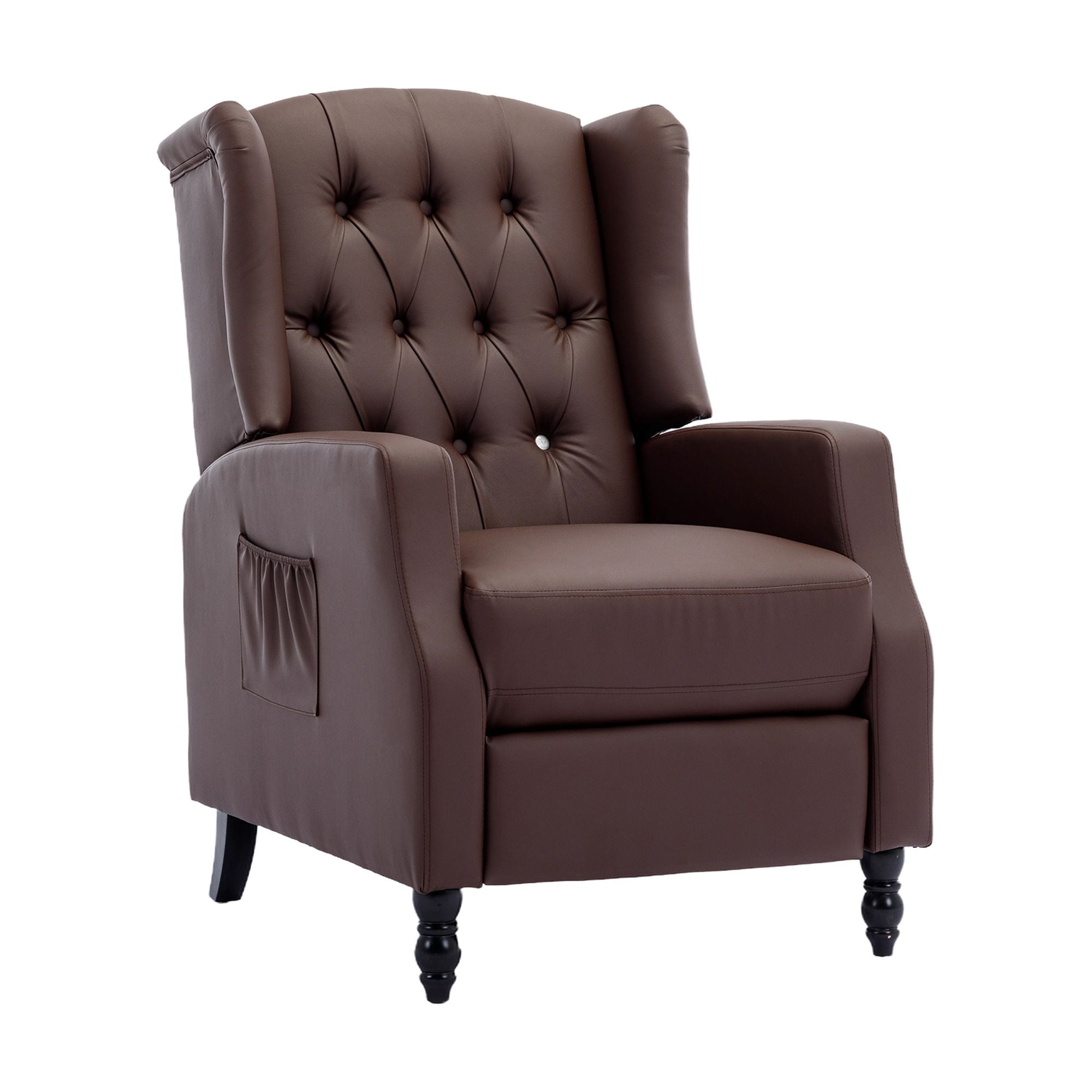 Kadyn Massage Recliner Chair, Fabric Recliner Sofa Home Theater Seating, Single Sofa Armchair Easy Lounge for Living Room, Brown