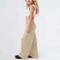 thumbnail image 5 of WhouRiu Girls Casual Sweatpants Solid Color Elastic Waist Baggy Wide Leg Jogger Pants Kids Comfortable Daily Trousers With Pockets,4-5 Years, 5 of 9
