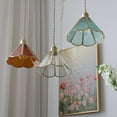 thumbnail image 3 of Mini Colorful Glass Pendant Lamp for Above Sink, Small Vintage Japanese Style Pendant Lighting, Modern Farmhouse Pendant Light, Retro Rustic Pendant Light Fixture for Kitchen Island Bar, 3 of 7