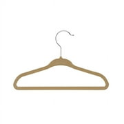 Honey-Can-Do Velvet-Touch Kids' Hangers, 6 7/8" x 11", Tan, Pack Of 60