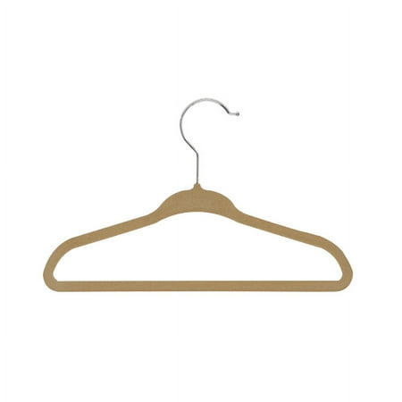 Honey-Can-Do Velvet-Touch Kids' Hangers, 6 7/8" x 11", Tan, Pack Of 60