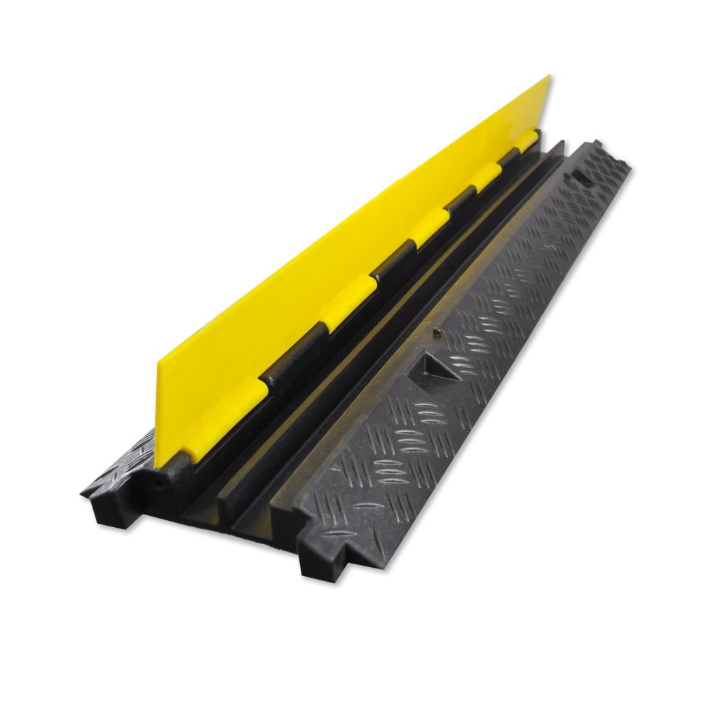 EZ Runner PVC Drop Over Cable Ramp 2 Channel Black