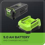Greenworks 80V 25 Brushless Self-Propelled Dual Blade Mower, 5.0Ah Battery