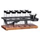 thumbnail image 4 of Soporte de vidrio para tubos de café con base de madera, organizador de metal, soporte sellado para muestras de café, ideal para degustación en la coc, 4 of 9