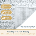 thumbnail image 5 of ComfiTime Bathroom Rugs, 20 x 24 in, 2000GSM Thick Slip-Resistant Chenille Bath Mat for Tub, Shower & Bathroom Floor, Machine Washable, Ultra Absorbent, Small or Long, White, Black, Gray, Blue, Brown, 5 of 9