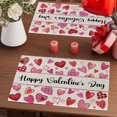 thumbnail image 4 of Happy Valentine''s Day Placemats Set of 4 Love Hearts Table Mats Holiday Anniversary Wedding Home Kitchen Dining Table Decorations 12x18 Inch, 4 of 5