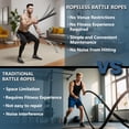 thumbnail image 2 of Weighted Ropeless Battle Ropes, Heavy Duty Portable Cordless Battle Ropes for Home Gym, Workout Exercise Rope for Strength Building, HIIT and Low-Impact Aerobic Training for Men & Women(1 Pair), 2 of 9