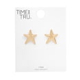 thumbnail image 2 of Time and Tru Women's Gold Tone Starfish Stud Earrings, 2 of 5
