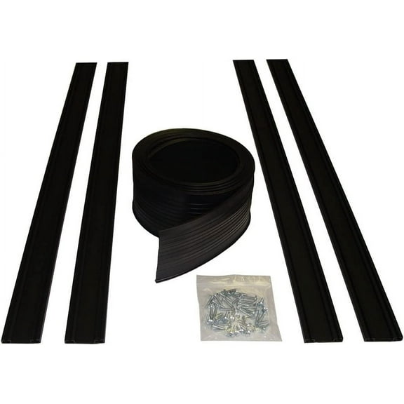 Auto Care Products 54016 16-Feet Garage Door Bottom Seal Kit with Track and Mounting Hardware