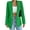 Green, variant on Women Casual Blazer Suit Open Front Shawl Collar Long Sleeve Fitted Jacket for Office Work Khaki XS
