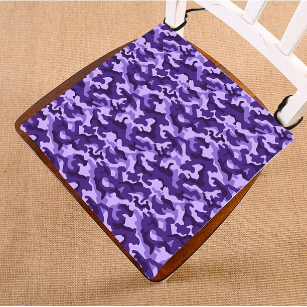 EREHome Violet camouflage texture Siège Coussin de Chaise Coussins de Siège 18x18 Pouces