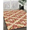 thumbnail image 3 of Ahgly Company Machine Washable Indoor Square Transitional Khaki Gold Area Rugs, 4' Square, 3 of 7
