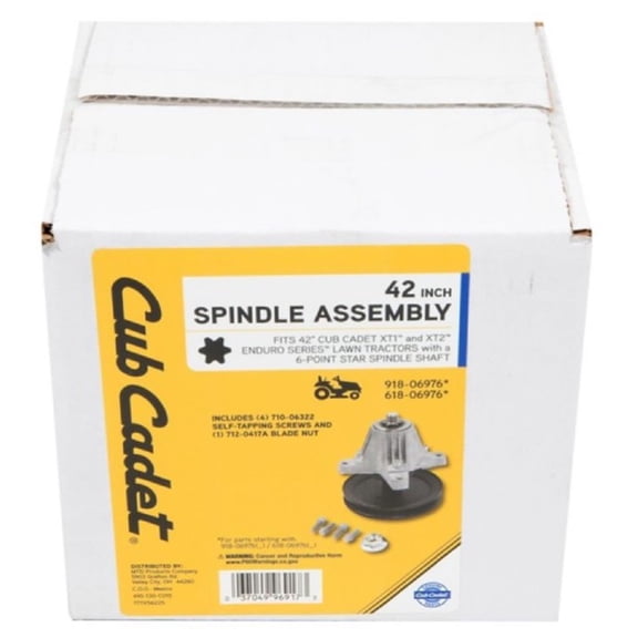 Open Box Cub Cadet 490-130-C015 Spindle Assembly Fits 42 in. XT1 and XT2 Lawn Tractors