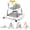White, variant on 5-in-1 Foldable Baby Walker – Adjustable Height, Music & Lights, Bouncer with Wheels, for Baby Boys & Girls 6-18 Months, Gray