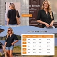 thumbnail image 7 of Whoinshop Summer Tops for Women 2026 Trendy Dressy Casual Blouse Puff Short Sleeve Shirts Knit Henley V Neck T Shirt Tunic, 7 of 7