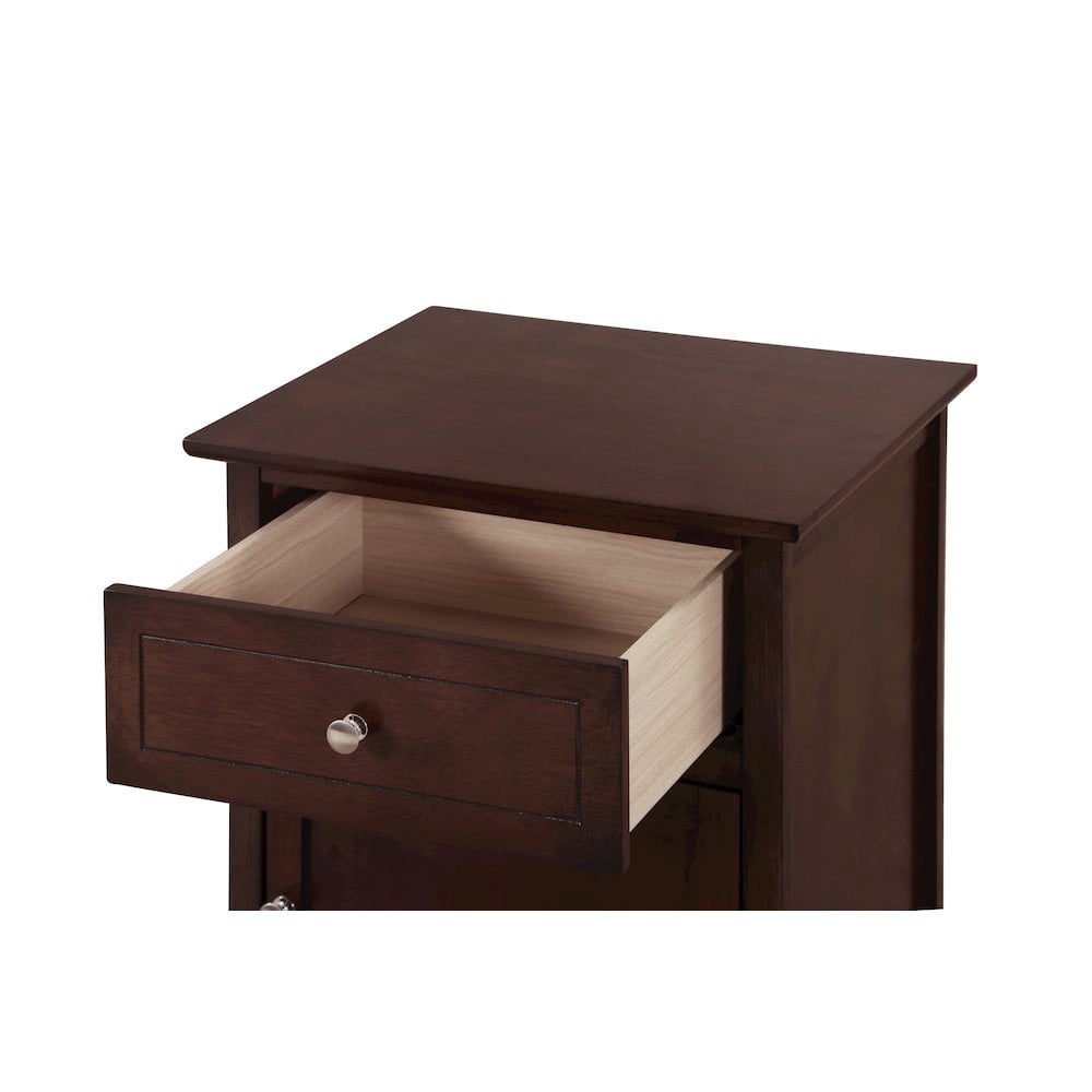 Glory Furniture Izzy Nightstand in Cappuccino Color