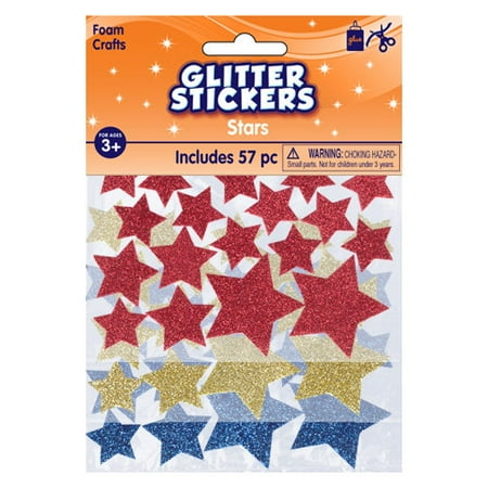 Foam Glitter Star Stickers