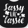 thumbnail image 4 of Inktastic Saint Patrick's Day Sassy Lil' Lassie with Shamrocks Boys or Girls Baby Bib, 4 of 4