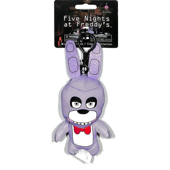 five nights at freddy's collector clips 6" plush single bonnie