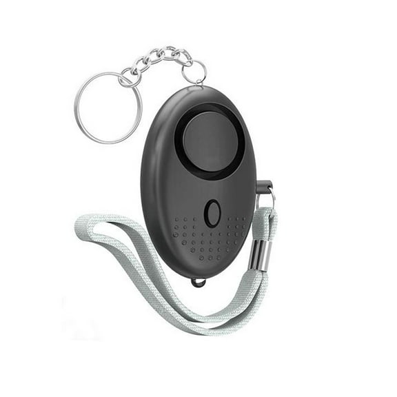 LACKUST 130dB Alarm Keychain with LED Light,Clearance Keychains Rings for Keys for Men Women for Car,Personal Safety and Protection,Black