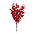 thumbnail image 4 of Oraceous 3pcs Artificial Red Berry Stems Holly Berry Branches Christmas Picks Greenery Xmas Holiday and Home Decor Cedar Branch Winter Garland, 4 of 10