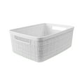 thumbnail image 5 of Curver Set of 6 Jute Basket Small Durable Resin Organization and Storage Basket Bin, White, 5 of 14