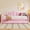 Pink, variant on Twin Size Upholstered Daybed with Trundle and Pockets,Velvet Day Bed Frame with USB Charging Ports and Channel Tufted Backrest,Wood Slats Support,Beige