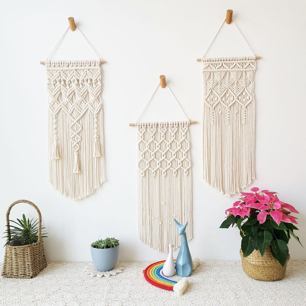 Macrame Woven Wall Hanging Tapestry Cotton Chic Bohemian Handmade Art Decor Apartment Dorm Room Wedding Decoration Walmart Canada