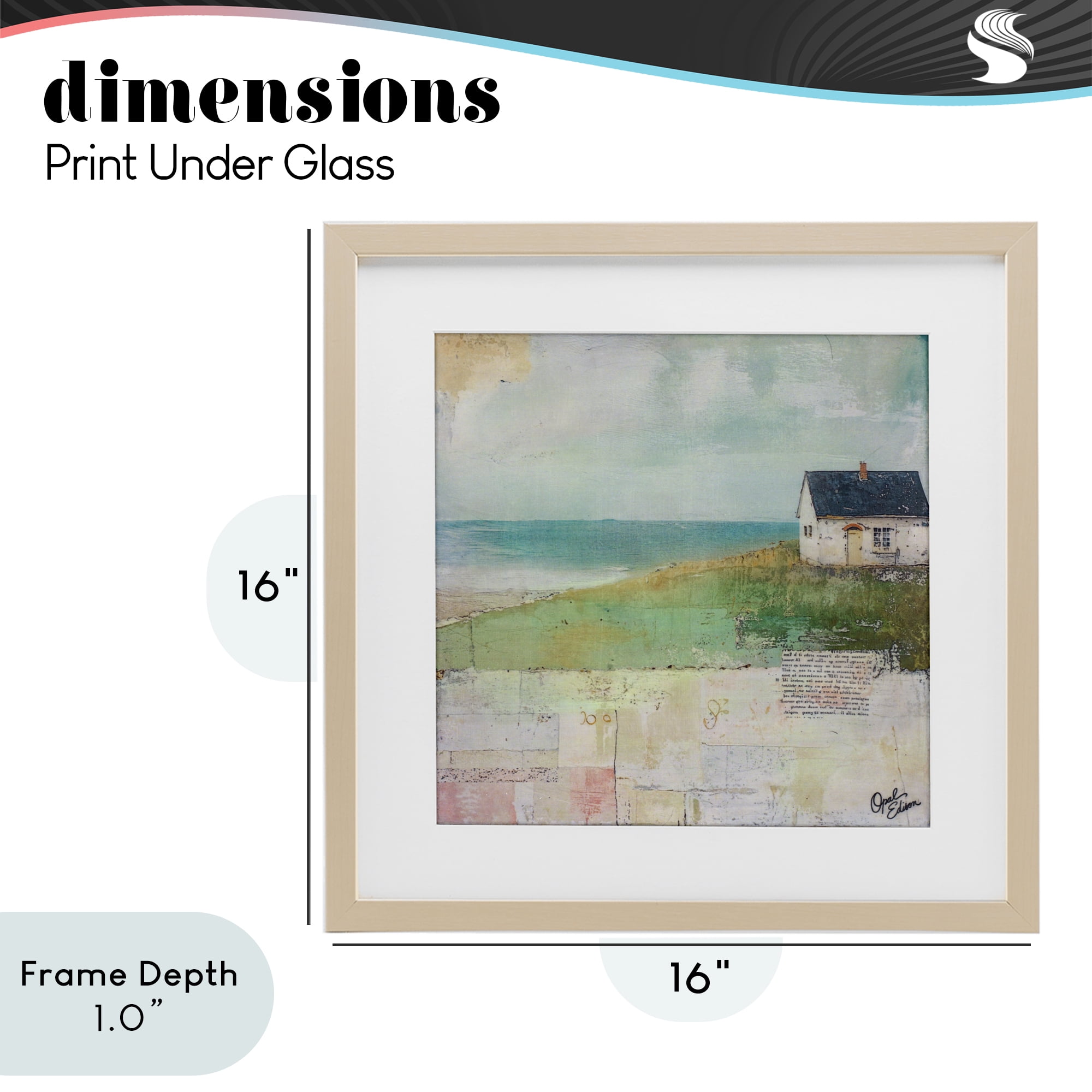 Stupell Industries Quiet Place By The Coast Birch Framed Print Under Glass, design by Opal Edison