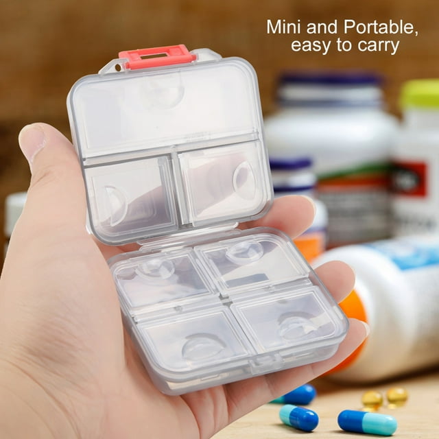 Pill Organizer, Weekly Pill Box Case, 7 Grids Portable Medicine Tablet For Pills/Vitamin/Fish Oil/Supplements